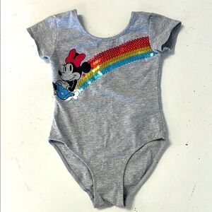 Disney Store Minnie Mouse Rainbow Sequin Gymnastics Dance Leotard 3